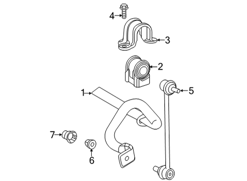 2024 Toyota Venza Stabilizer Bar & Components Diagram 2 - Thumbnail