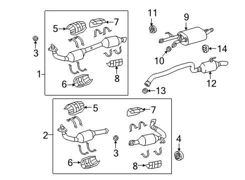 2008 Toyota Sequoia Exhaust Components Diagram