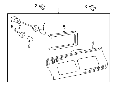 1999 Toyota Camry Combination Lamps Diagram