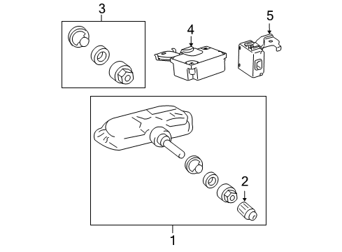 2009 Toyota Sienna Tire Pressure Monitor Components Diagram