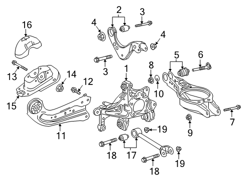 2025 Toyota Camry Rear Suspension Components Diagram