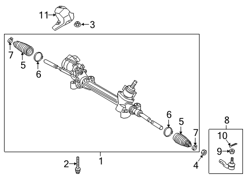 2020 Toyota Camry Steering Gear & Linkage Diagram 3 - Thumbnail
