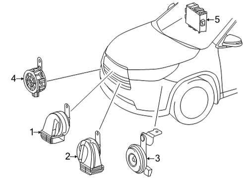 2025 Toyota Highlander Horn Diagram