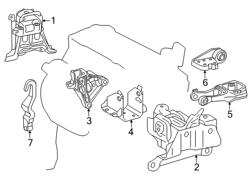 2025 Toyota Corolla Engine & Trans Mounting Diagram 2 - Thumbnail