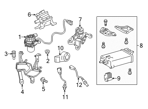 2014 Toyota Tundra Oxygen Sensor Diagram for 89465-0C160