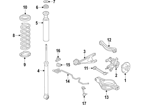 2017 Toyota Corolla iM Lower Control Arm - Rear Diagram