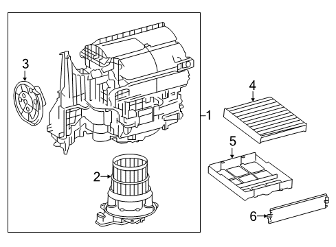 2017 Toyota Prius Prime Blower Motor & Fan Diagram