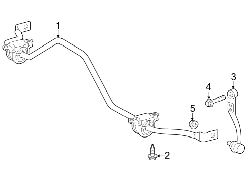 2025 Toyota Grand Highlander Stabilizer Bar & Components Diagram 3 - Thumbnail