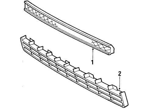 1988 Toyota Supra Grille & Components Diagram