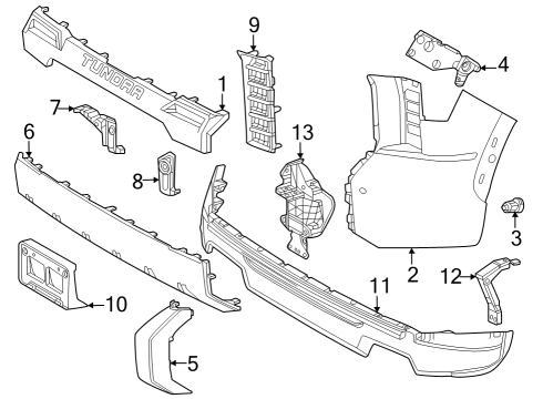 2025 Toyota Tundra Bumper & Components - Front Diagram