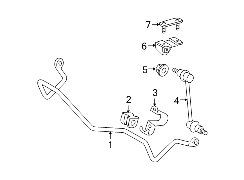 2006 Toyota Tundra Stabilizer Bar & Components Diagram 3 - Thumbnail