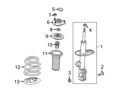 2012 Scion xB Struts & Components Diagram