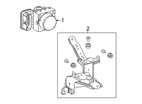 2020 Toyota Avalon ABS Components Diagram 2 - Thumbnail