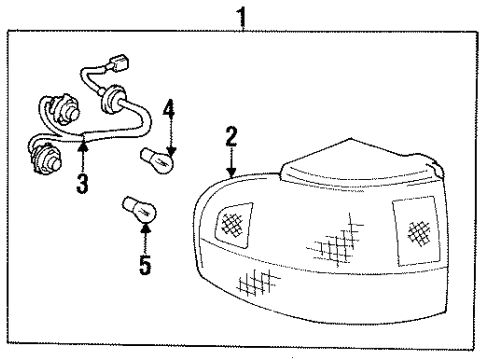 1992 Toyota Camry Tail Lamps Diagram