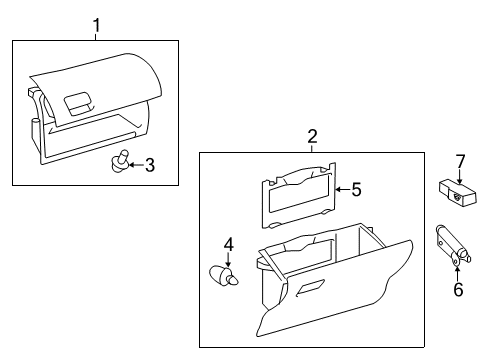 2012 Toyota Prius V Glove Box Diagram