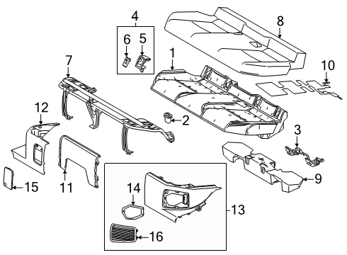 2025 Toyota Crown Signia Cover Sub-Assembly, Rear Seat Headrest Diagram for 71075-30L10-E0