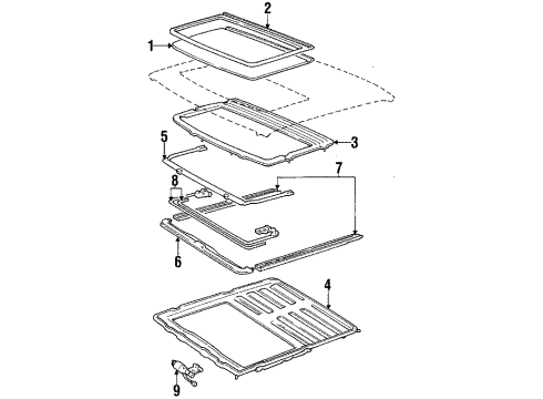 1986 Toyota Celica Sunroof Diagram