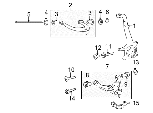 2024 Toyota 4Runner Front Suspension Components Diagram