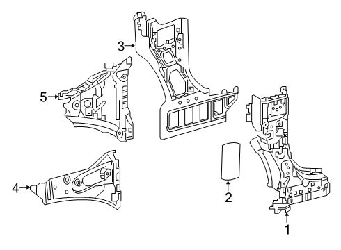 2024 Toyota RAV4 Prime Hinge Pillar Diagram