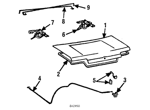 1987 Toyota Corolla Trunk Diagram