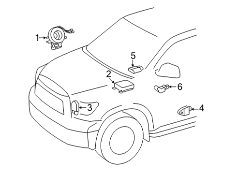 2025 Toyota Tundra Air Bag Components Diagram