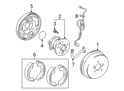 2001 Toyota Solara Rear Brakes Diagram
