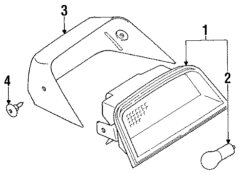 1989 Toyota Corolla High Mount Lamps Diagram