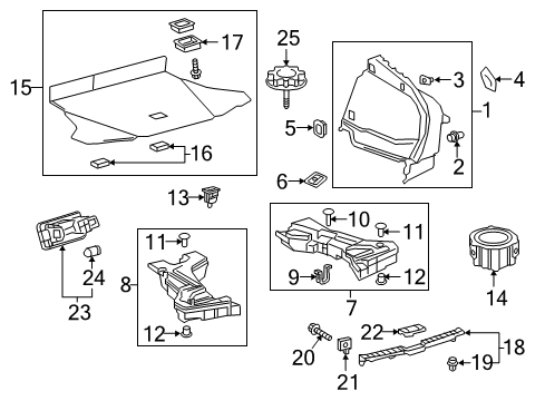 2020 Toyota Prius AWD-e Interior Trim - Rear Body Diagram