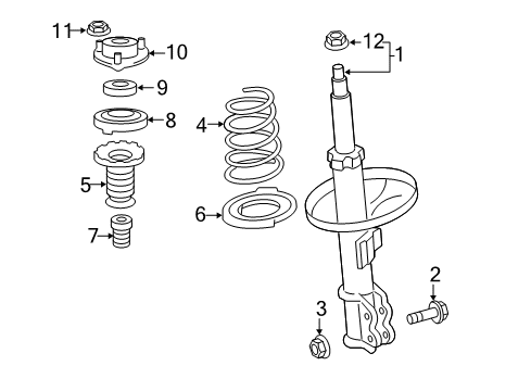 2017 Toyota Avalon Struts & Components Diagram
