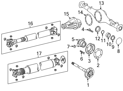 2013 Toyota Tundra Axle & Differential - Rear Diagram
