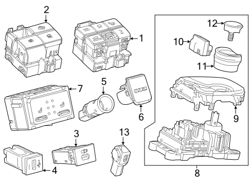 2025 Toyota bZ4X Electrical Components - Console Diagram