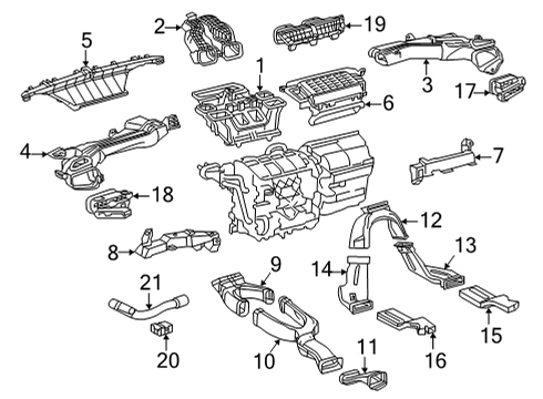 2024 Toyota Corolla Cross Ducts Diagram