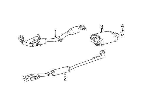2004 Toyota Camry Exhaust System Diagram 2 - Thumbnail