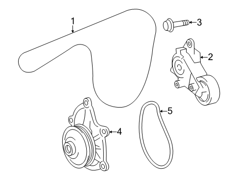 2025 Toyota Tacoma Belts & Pulleys Diagram
