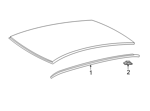 2017 Toyota Camry Exterior Trim - Roof Diagram