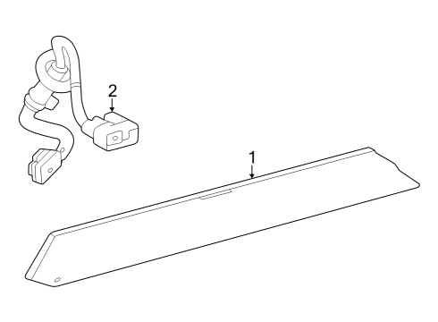 2025 Toyota Grand Highlander High Mount Lamps Diagram
