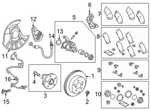 2025 Toyota Camry Rear Brakes Diagram