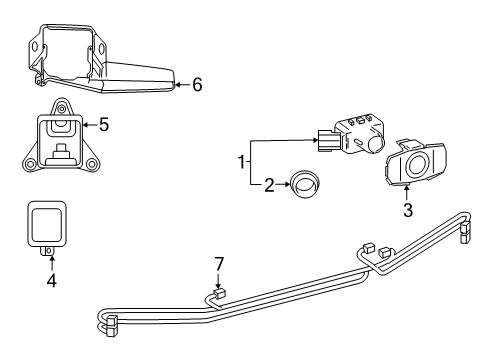 2025 Toyota Camry Electrical Components - Rear Bumper Diagram
