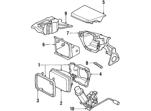 1992 Toyota Supra Headlamps Diagram
