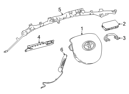 2025 Toyota Camry Air Bag Components Diagram