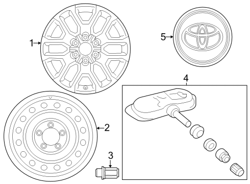 2025 Toyota Sequoia Wheels Diagram