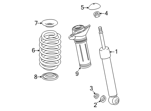 2025 Toyota Camry Shocks & Components Diagram