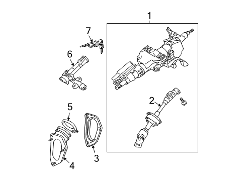 2006 Toyota Solara Steering Column Assembly Diagram