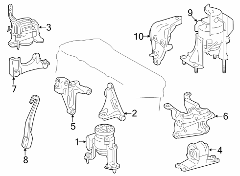 2025 Toyota Grand Highlander Engine Mounting Diagram 2 - Thumbnail