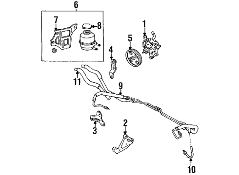 1990 Toyota Cressida P/S Pump & Hoses Diagram