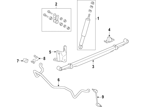 2017 Toyota Tacoma Rear Suspension Components Diagram 3 - Thumbnail