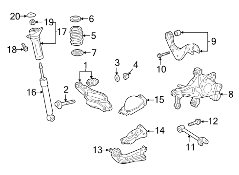 2024 Toyota Corolla Cross Lower Control Arm - Rear Diagram