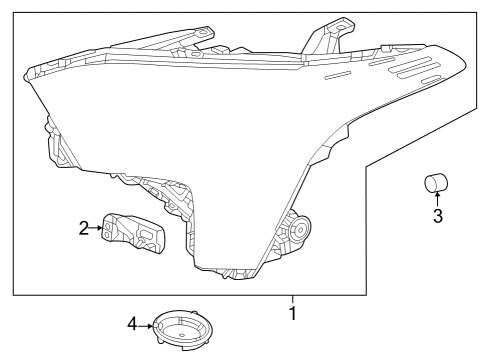 2025 Toyota Sequoia Headlamp Components Diagram
