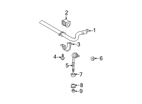 2015 Scion tC Stabilizer Bar & Components Diagram 4 - Thumbnail