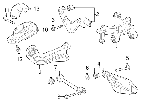 2025 Toyota Corolla Rear Suspension Components Diagram 4 - Thumbnail